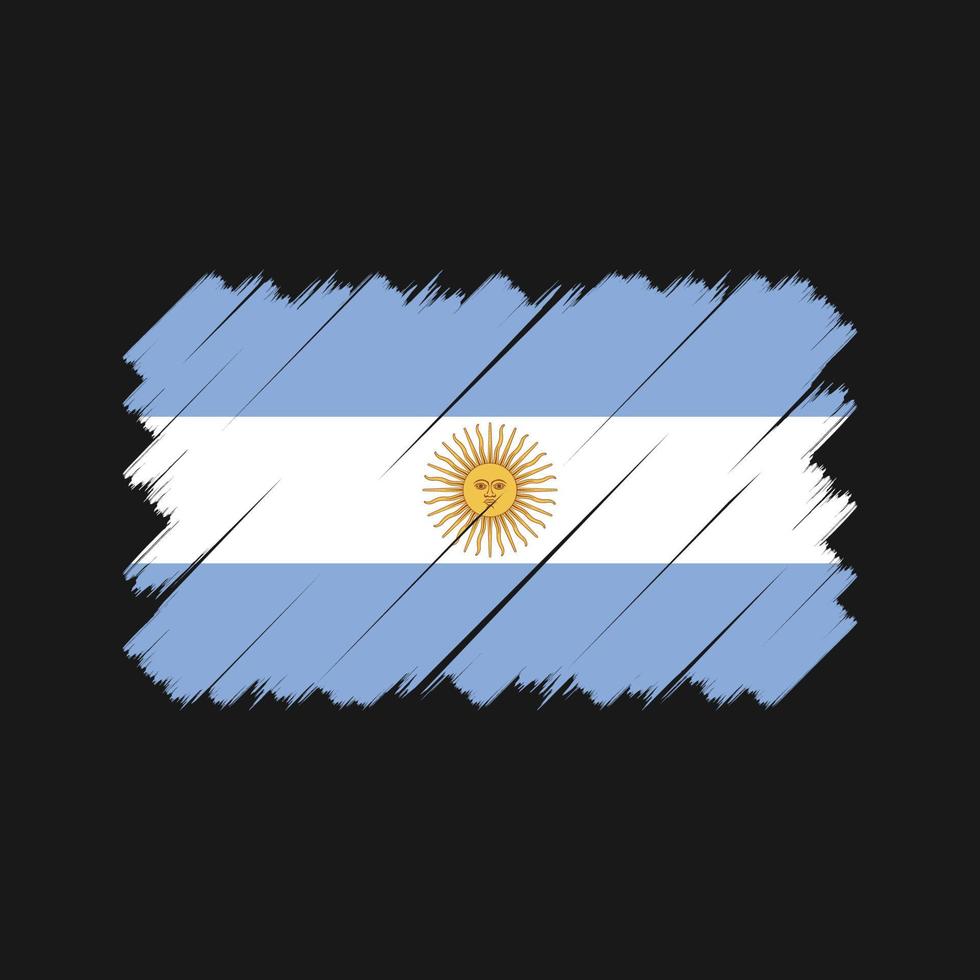 argentina flagga borste. National flagga vektor