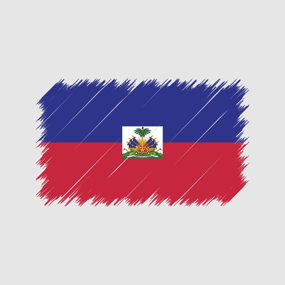 Pinselstriche der Haiti-Flagge. Nationalflagge vektor