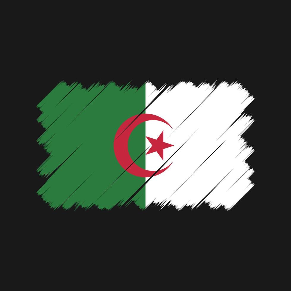 Algeriets flaggborste. National flagga vektor