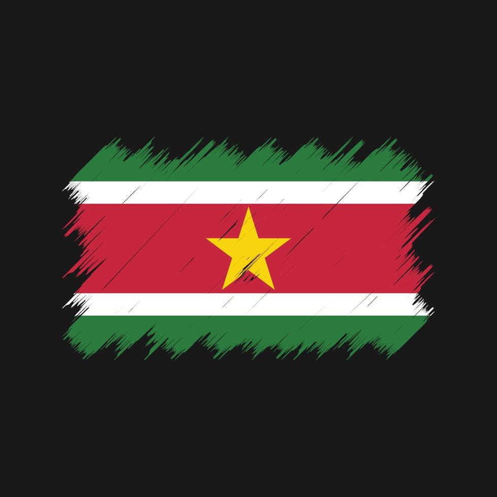 Bürste der Surinam-Flagge. Nationalflagge vektor