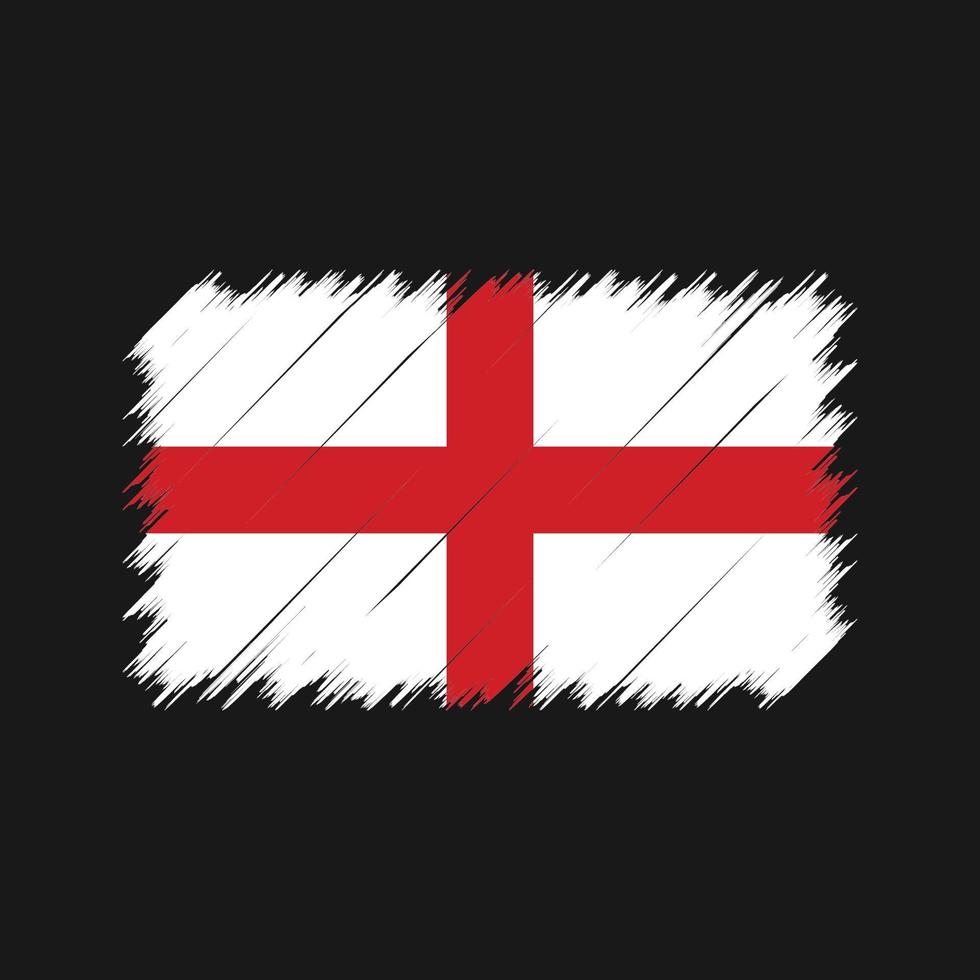 England Flagge Pinselstriche. Nationalflagge vektor