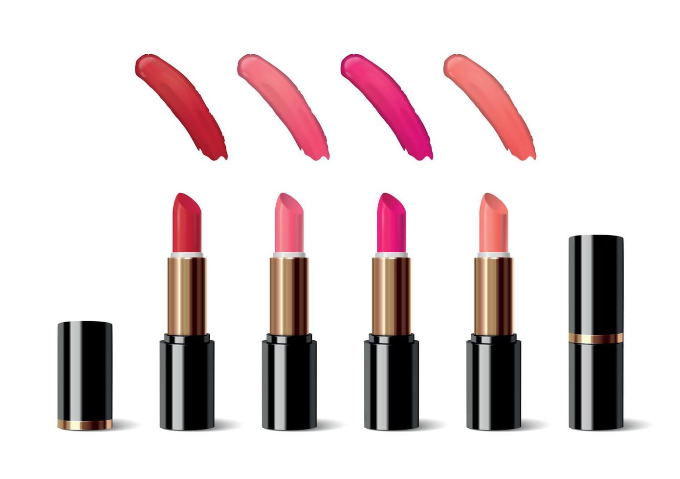 Make-up-Lippenstift realistisches Set vektor