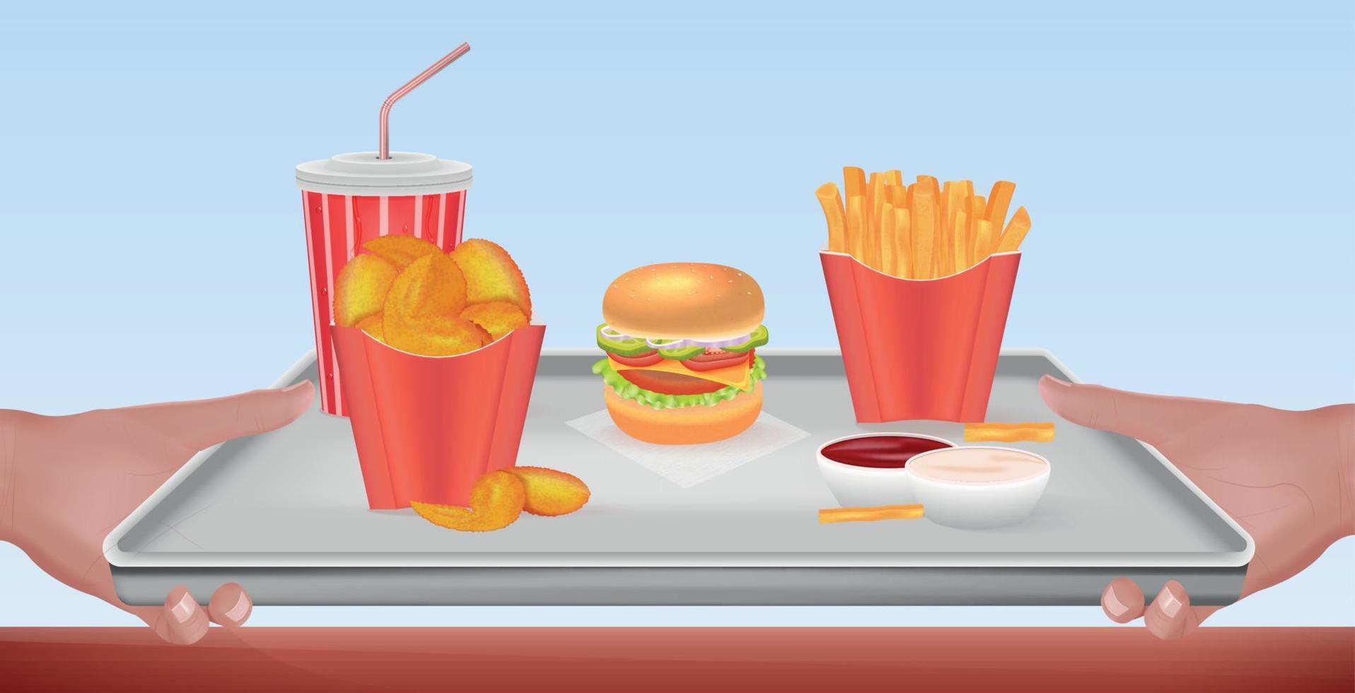 Fast-Food-Restaurant-Illustration vektor