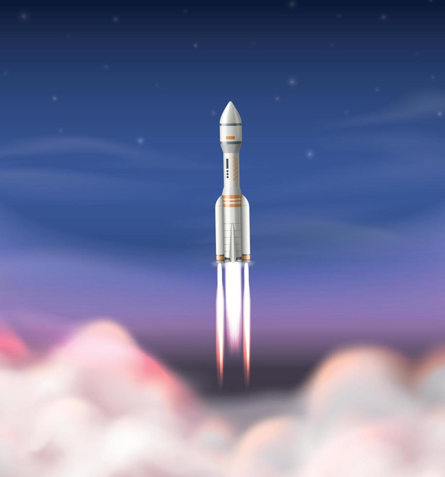 realistisk raketuppskjutning vektor