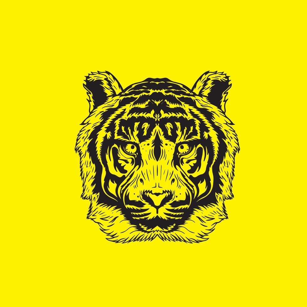 Tigerkopfvektor, Tigersymbol vektor