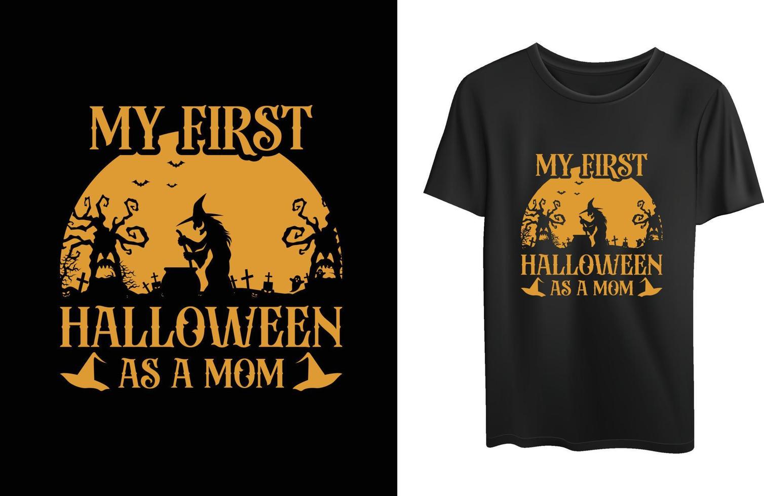 Halloween-Vektor-Typografie-T-Shirt vektor