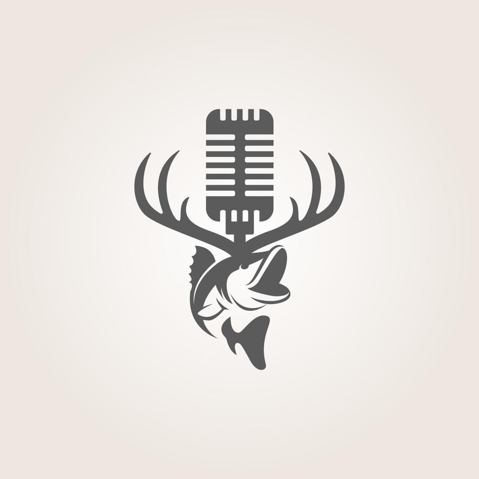 outdoorsman radiologotyp för alla företag, speciellt för radiokanaler, podcasts, talkshows, etc. vektor