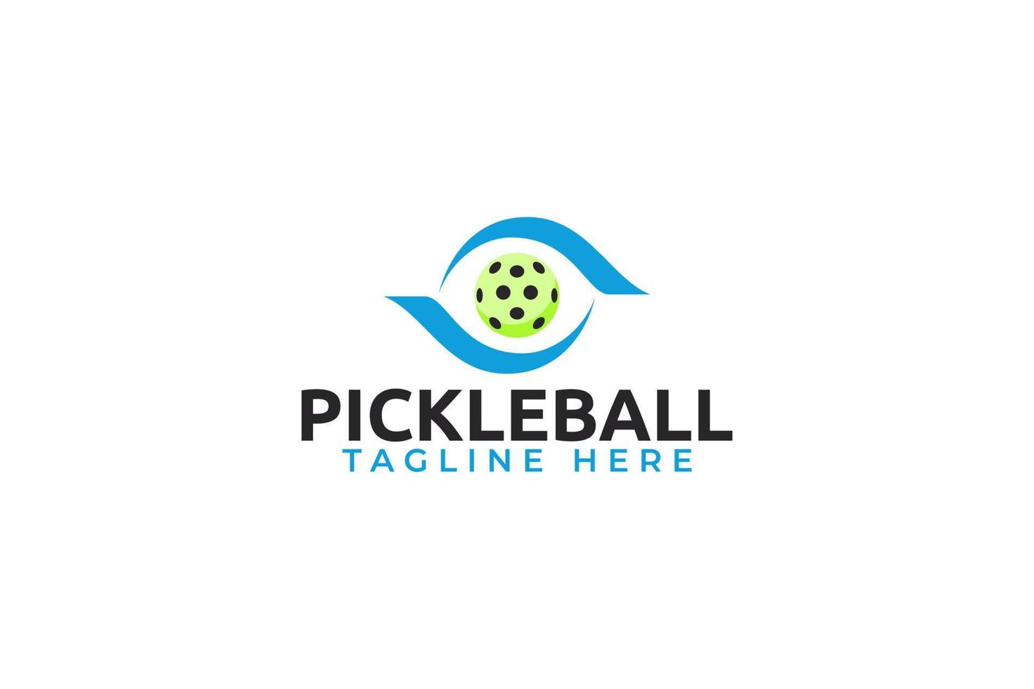 pickleball-logotyp för alla företag, speciellt för sportklubb, lag, förening, community, etc. vektor