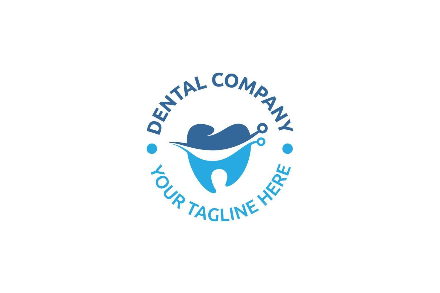 dental teknologi logotyp för alla företag, speciellt för tandvård, teknik, laboratorium, tandläkare etc. vektor