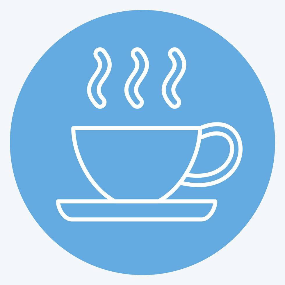 Symbol-Espresso. geeignet für Bildungssymbol. blaue augen stil. einfaches Design editierbar. Design-Vorlagenvektor. einfache Abbildung vektor