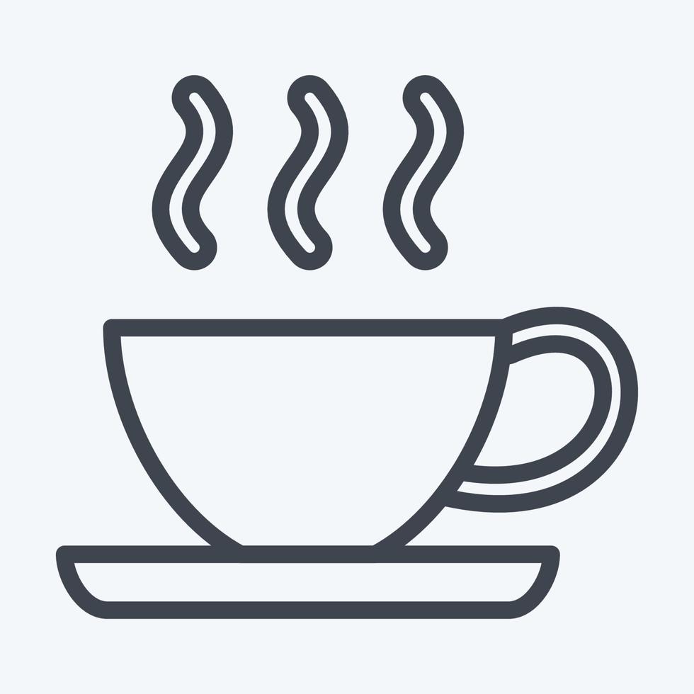 Symbol-Espresso. geeignet für Bildungssymbol. Linienstil. einfaches Design editierbar. Design-Vorlagenvektor. einfache Abbildung vektor