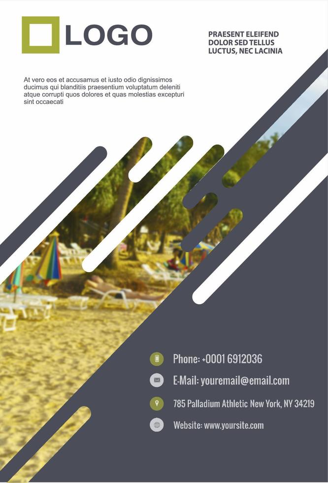 Vektorvorlagendesign für Broschüre, Magazin, Poster, Firmenpräsentation, Portfolio, Flyer, Schule, modernes und minimalistisches Layout vektor