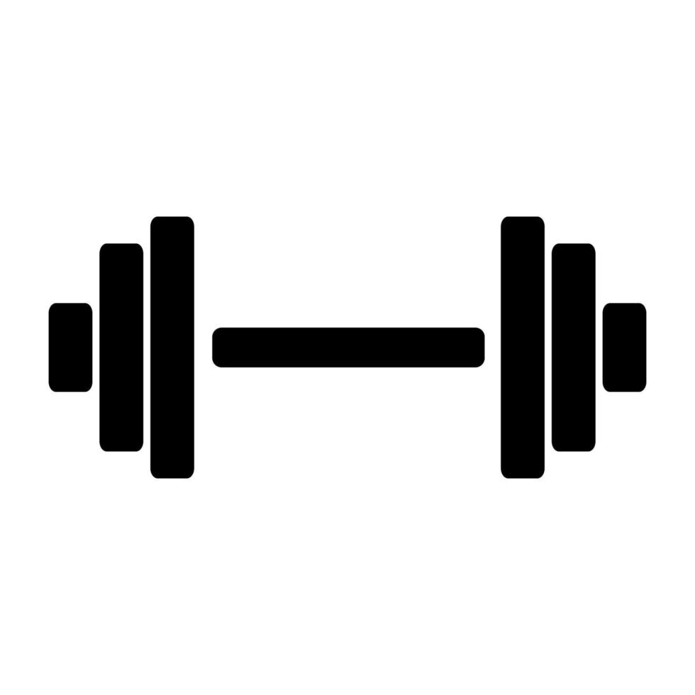 Langhantel-Symbolvektor. Langhantel-Symbol-Vektor-Illustration. Fitness-Symbol-Symbol-Vektor vektor