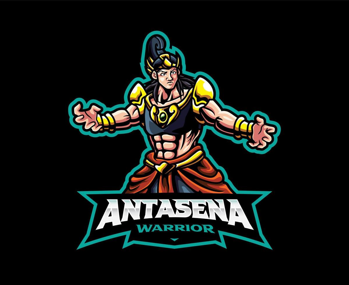 Antasena-Maskottchen-Logo-Design vektor