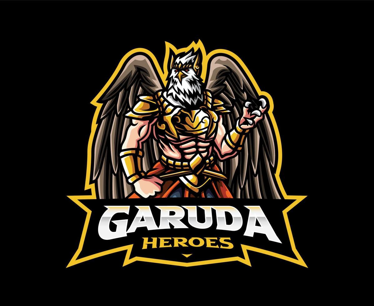 Garuda-Maskottchen-Logo-Design vektor