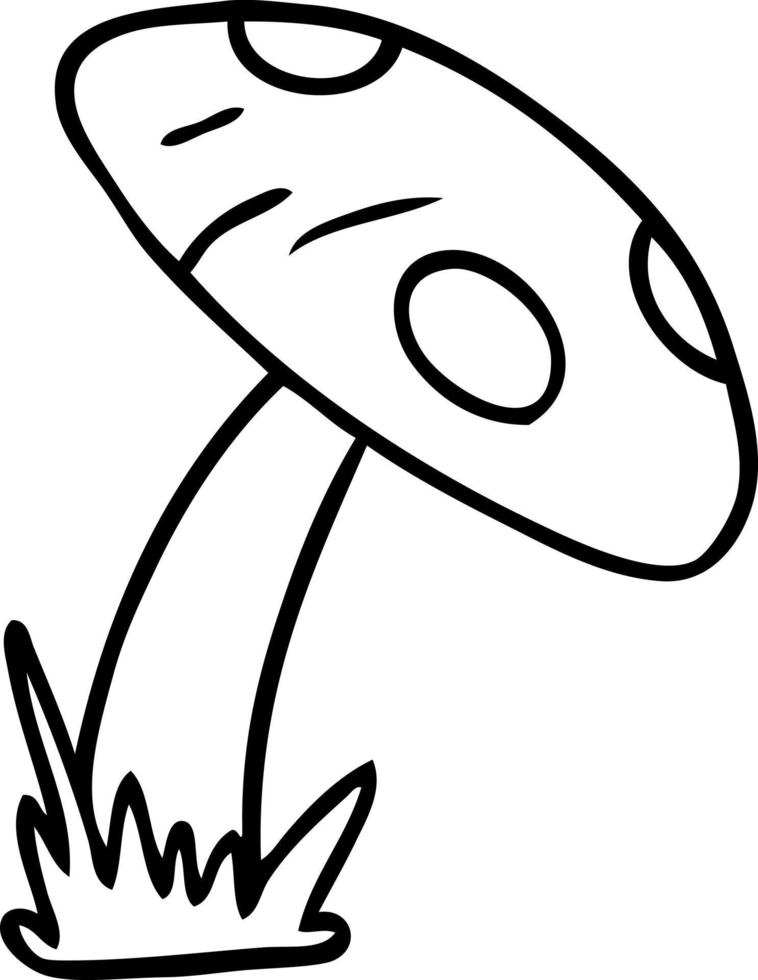 Strichzeichnung Doodle eines Krötenhockers vektor