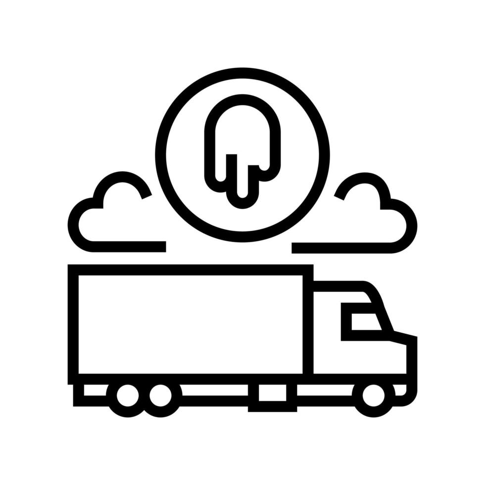 lkw-lackierdienste linie symbol vektor illustration