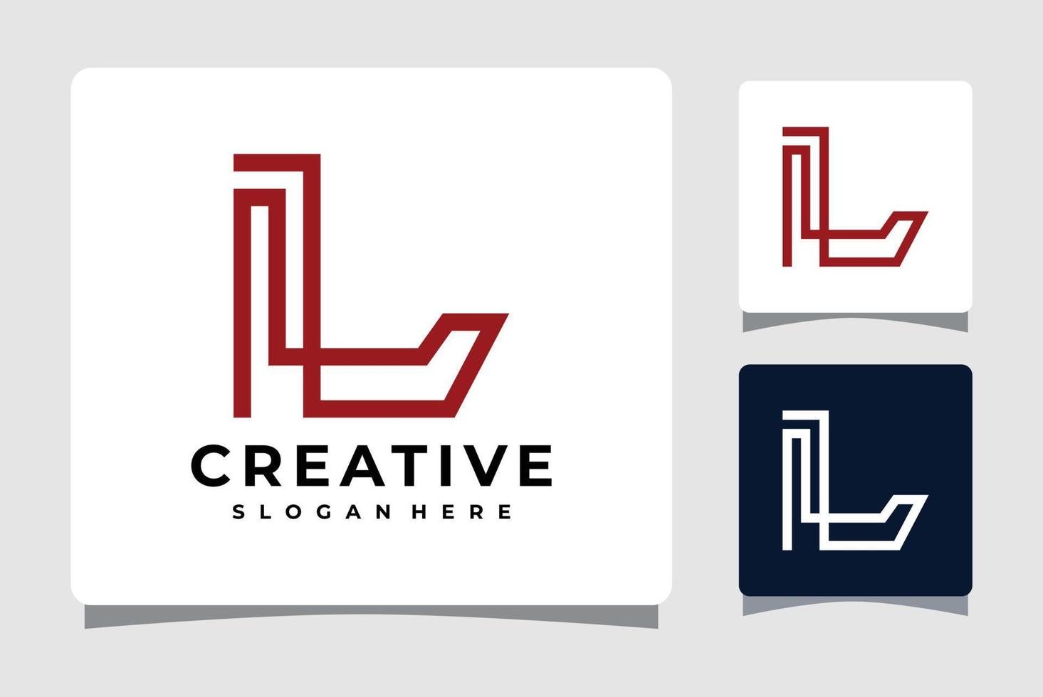 Inspiration für das Design von abstrakten Buchstaben l-Logo-Vorlagen vektor