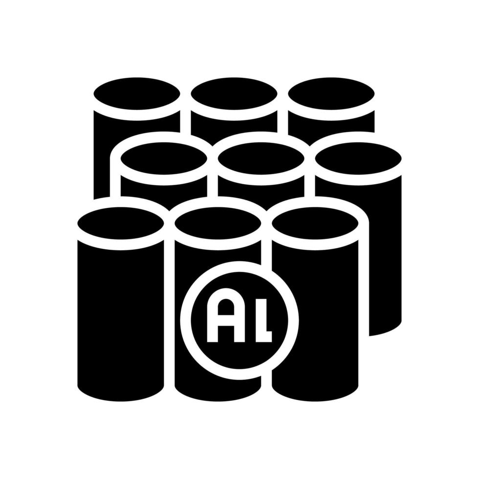 Produkt der Aluminium-Produktionslinie Symbol-Vektor-Illustration vektor