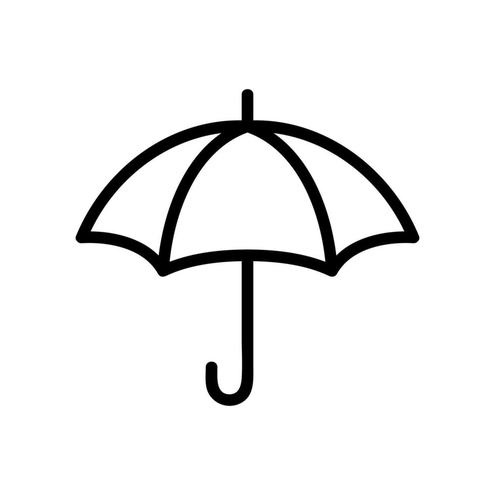 Sommer Regenschirm Symbol Vektor Umriss Illustration