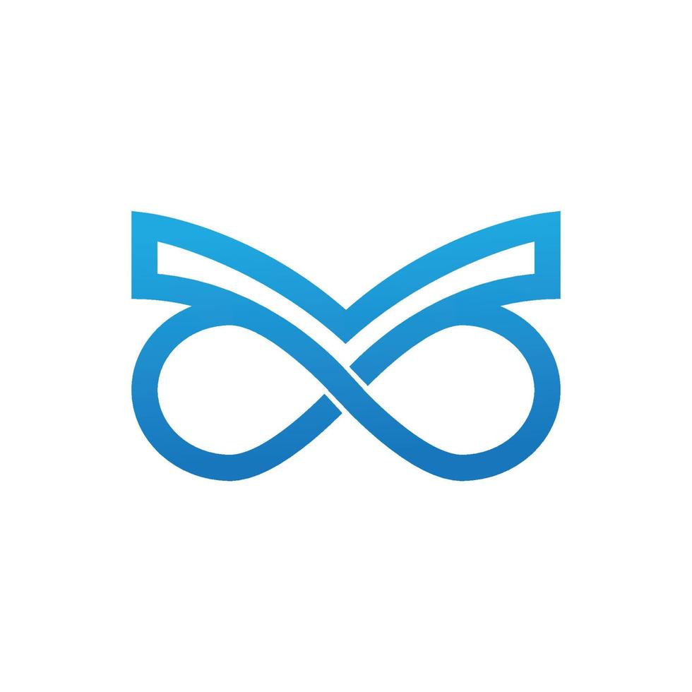 infinity bok modern logotyp koncept vektor