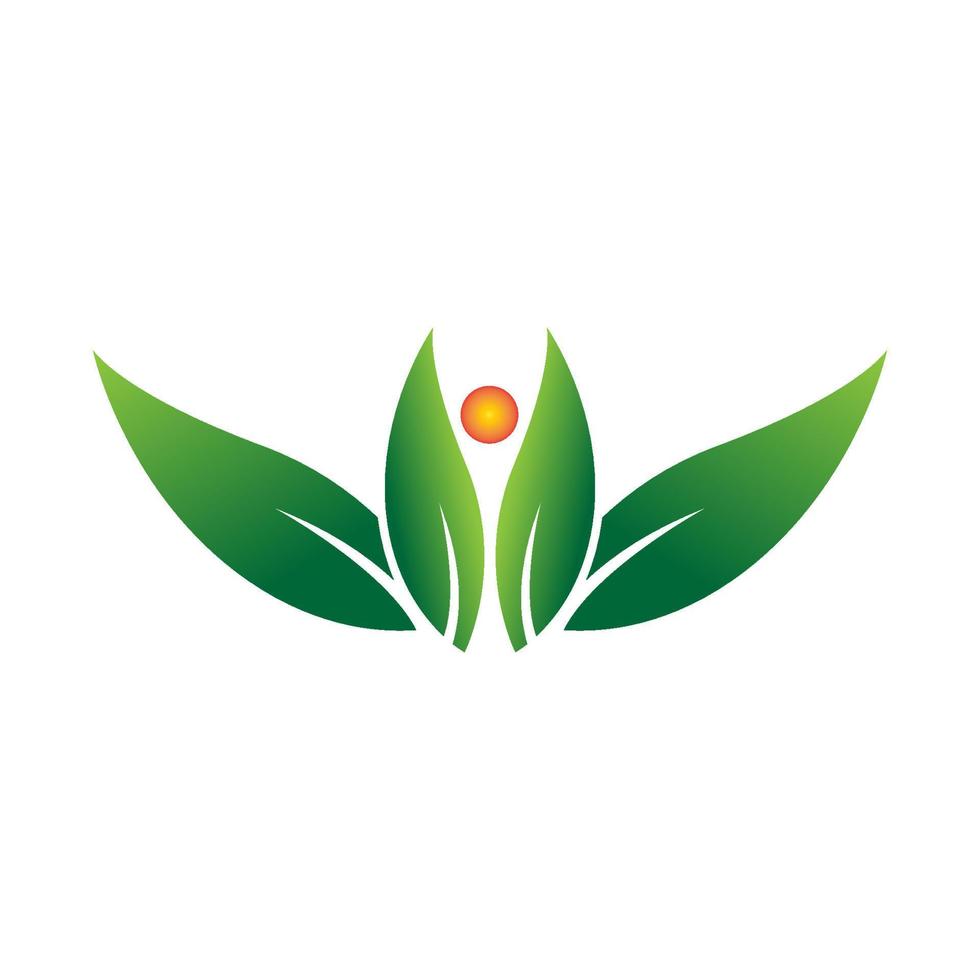 gröna blad logotyp mall lämplig för miljön vektor