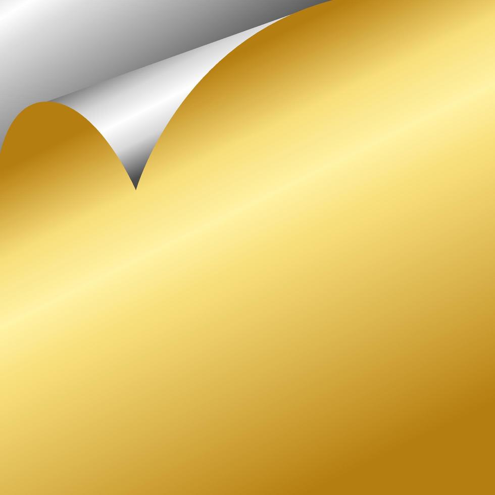 silver och guld gradient krullade papperssida hörn vektorillustration 06 vektor