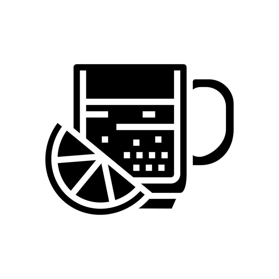italiensk kaffe glyf ikon vektorillustration vektor