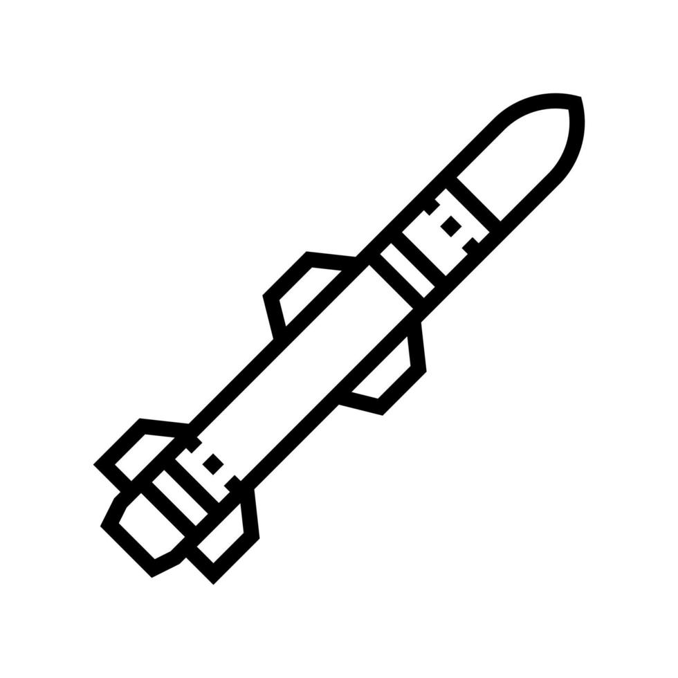Raketenkrieg Waffe Symbol Leitung Vektor Illustration