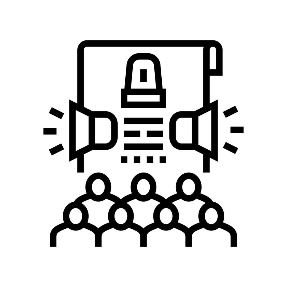 Symbol für Krisenmanagement-Linie, Vektorgrafik vektor