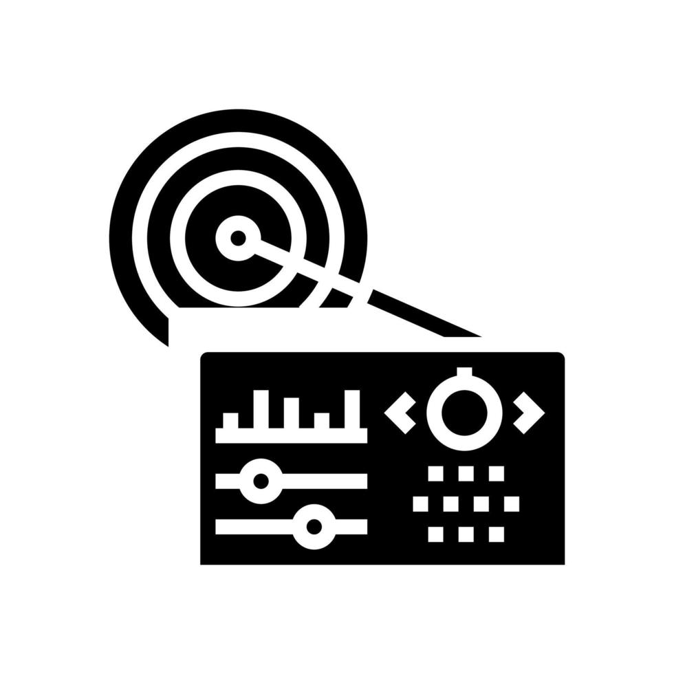 radio enhet glyf ikon vektor illustration