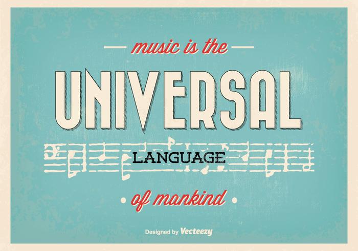 Typografisk Music Quote Poster vektor