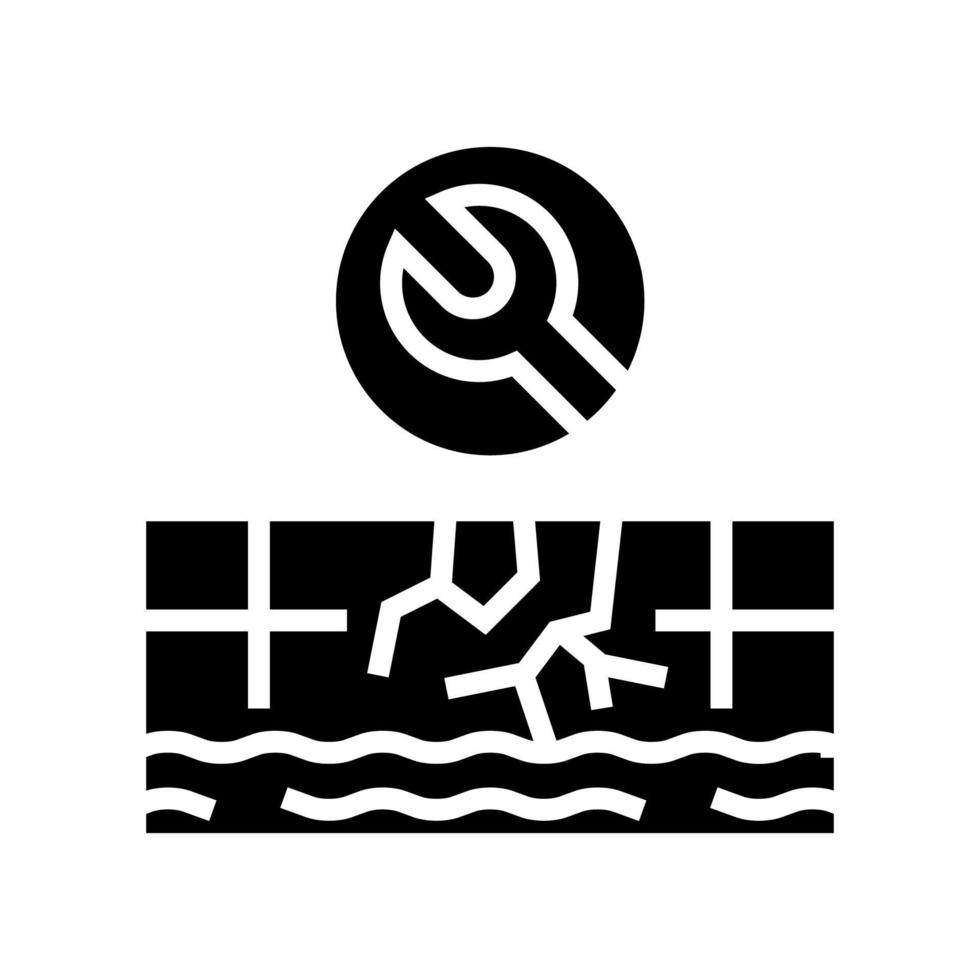 Pool-Reparaturdienste Glyphen-Symbol-Vektor-Illustration vektor