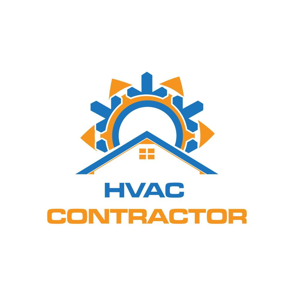 Logo-Vorlage für die HLK-Konstruktion vektor
