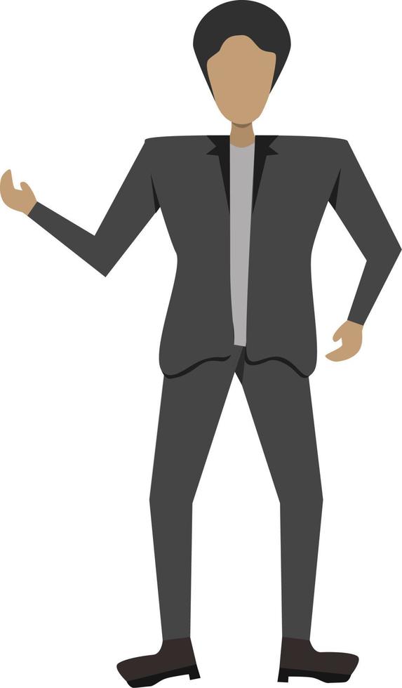 ENV-Design eines Geschäftsmannes, der einen Anzug trägt vektor
