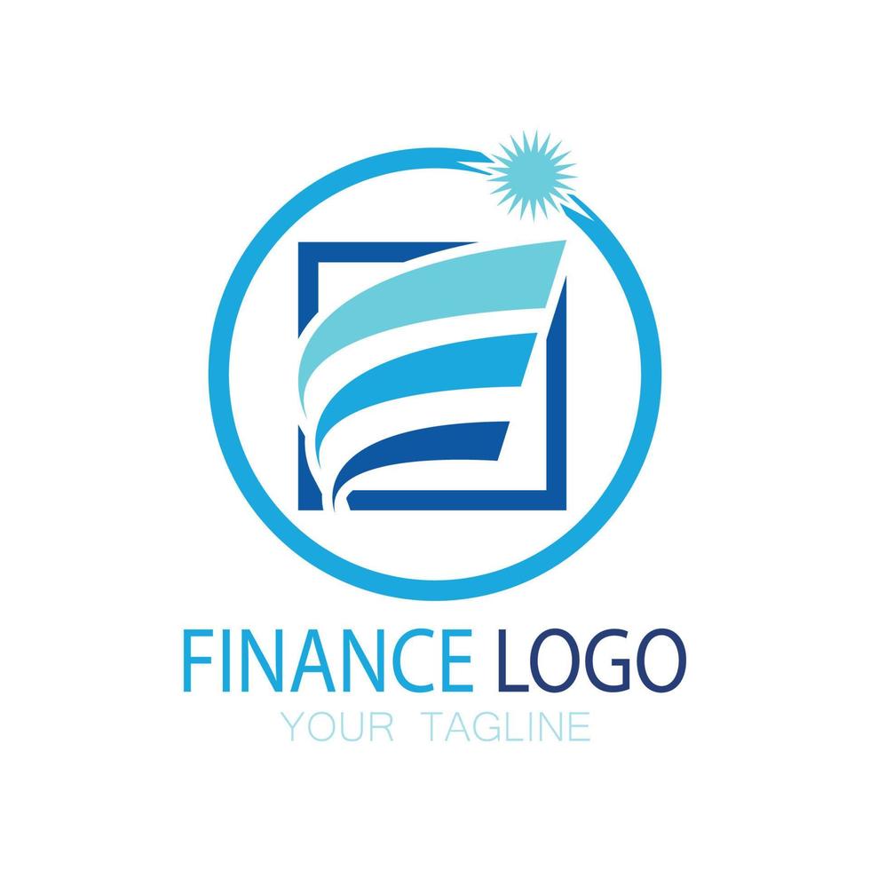 Business Finance und Marketing Logo Vektor Illustration Vorlage Icon Design Finanzbuchhaltung Logo mit modernem Vektorkonzept