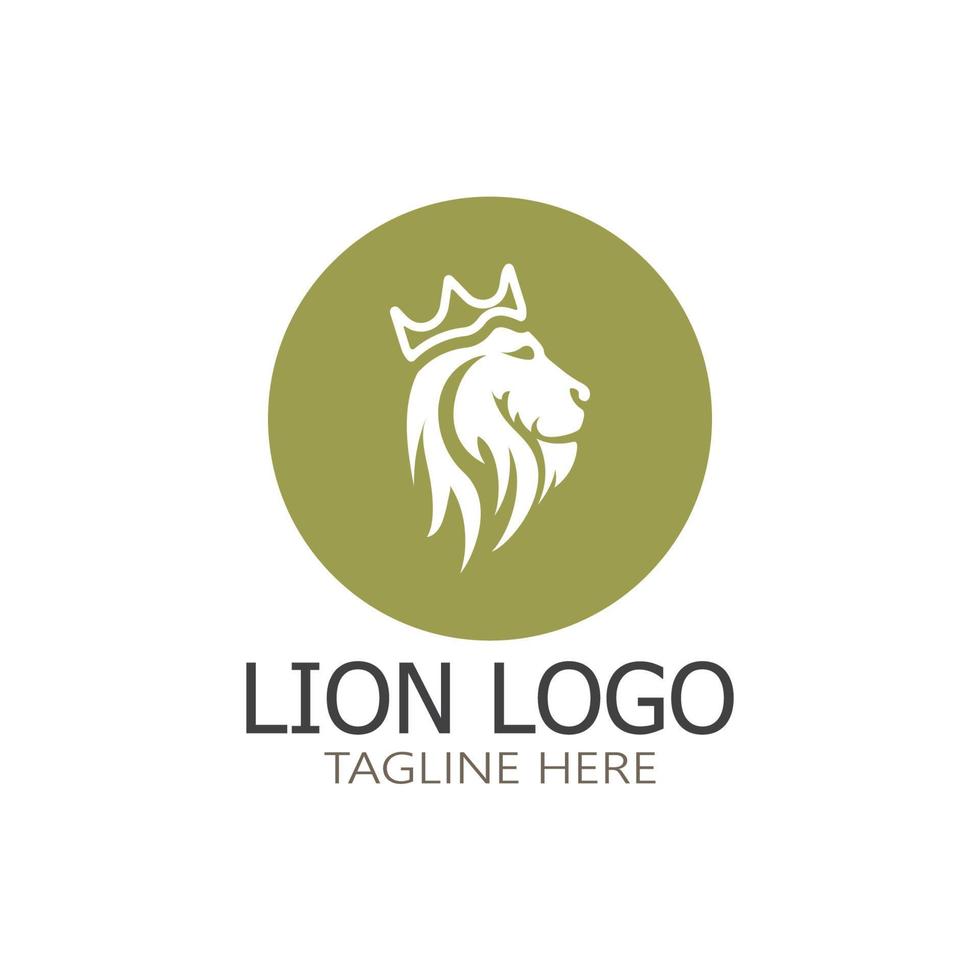 lejonkungen logotyp vektor illustration design.gold lejonkungen huvud tecken koncept isolerade svart bakgrund