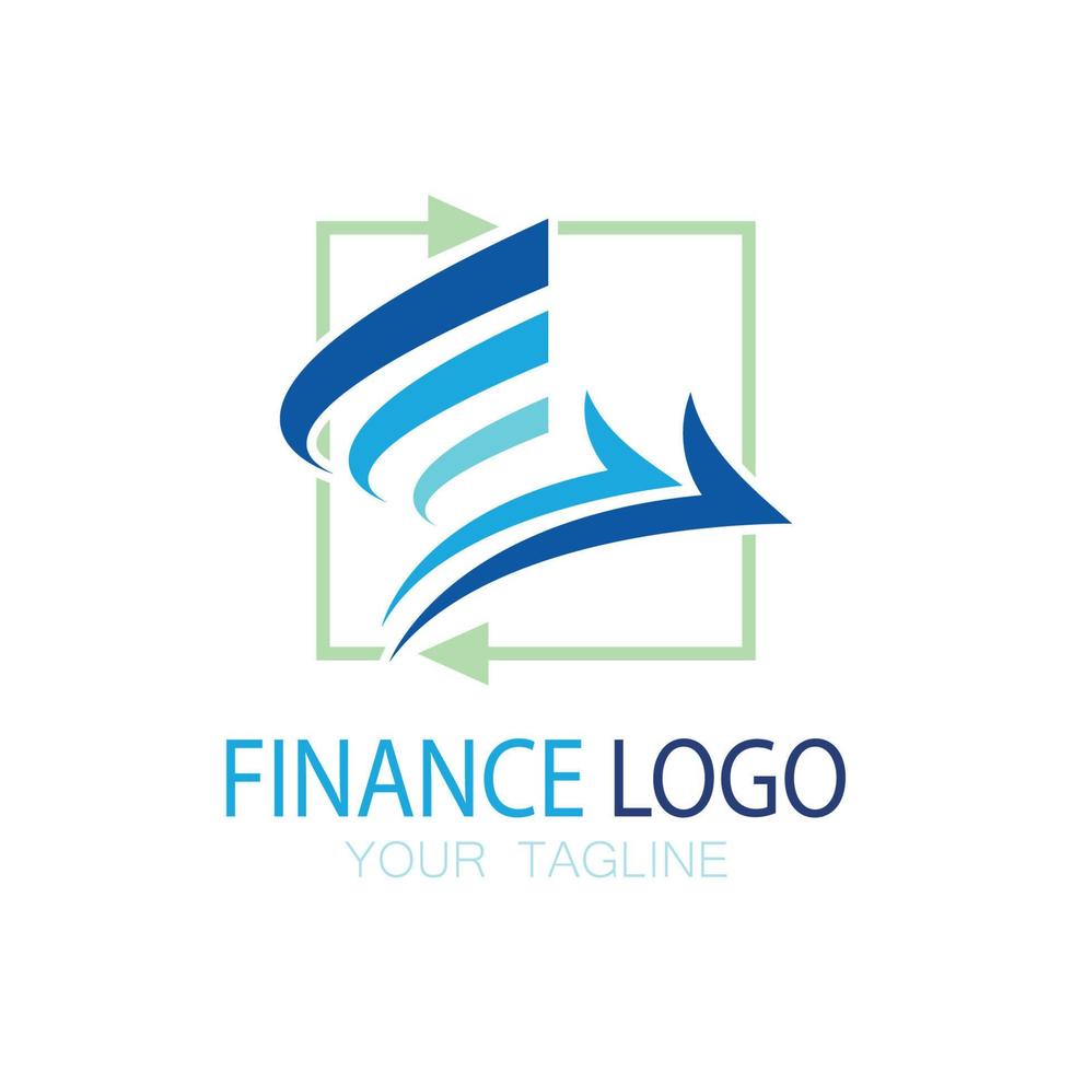 Business Finance und Marketing Logo Vektor Illustration Vorlage Icon Design Finanzbuchhaltung Logo mit modernem Vektorkonzept