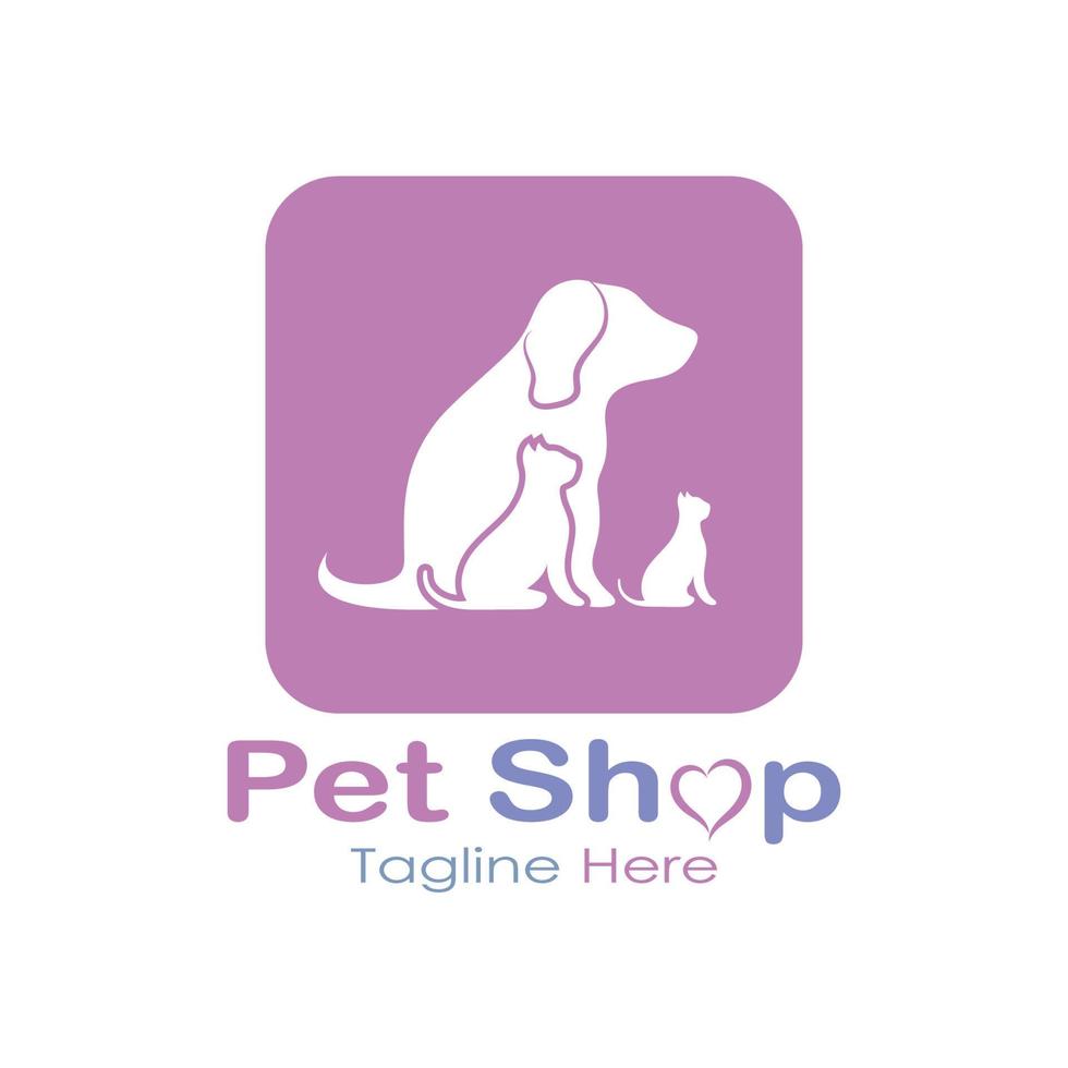 pet shop logo design symbol illustration vorlage vektor mit modernem konzept