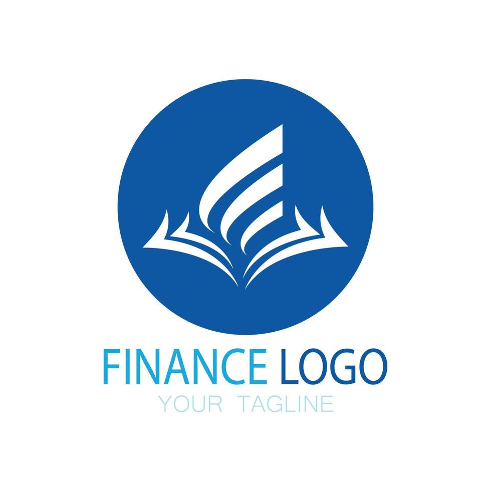 Business Finance und Marketing Logo Vektor Illustration Vorlage Icon Design Finanzbuchhaltung Logo mit modernem Vektorkonzept