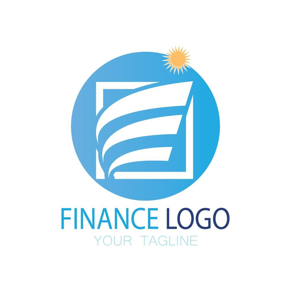 Business Finance und Marketing Logo Vektor Illustration Vorlage Icon Design Finanzbuchhaltung Logo mit modernem Vektorkonzept