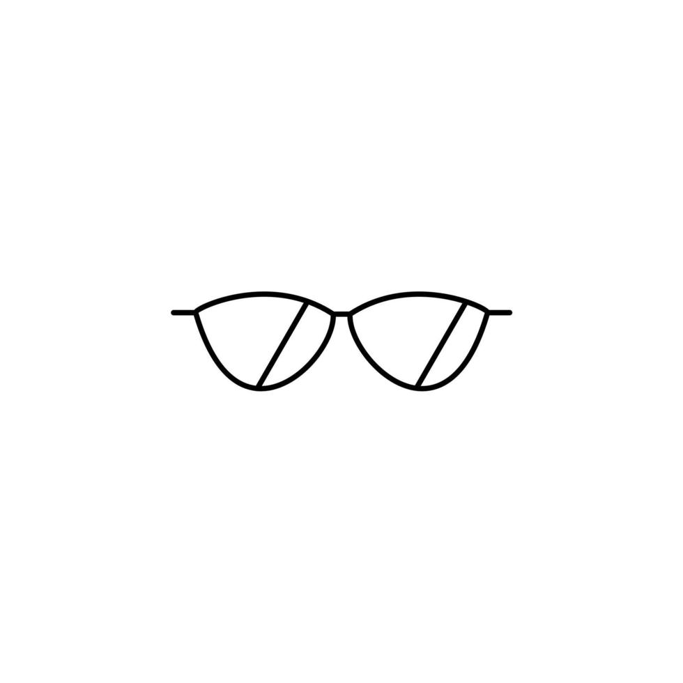 Brille, Sonnenbrille, Brille, Brille dünne Linie Symbol Vektor Illustration Logo Vorlage. für viele Zwecke geeignet.