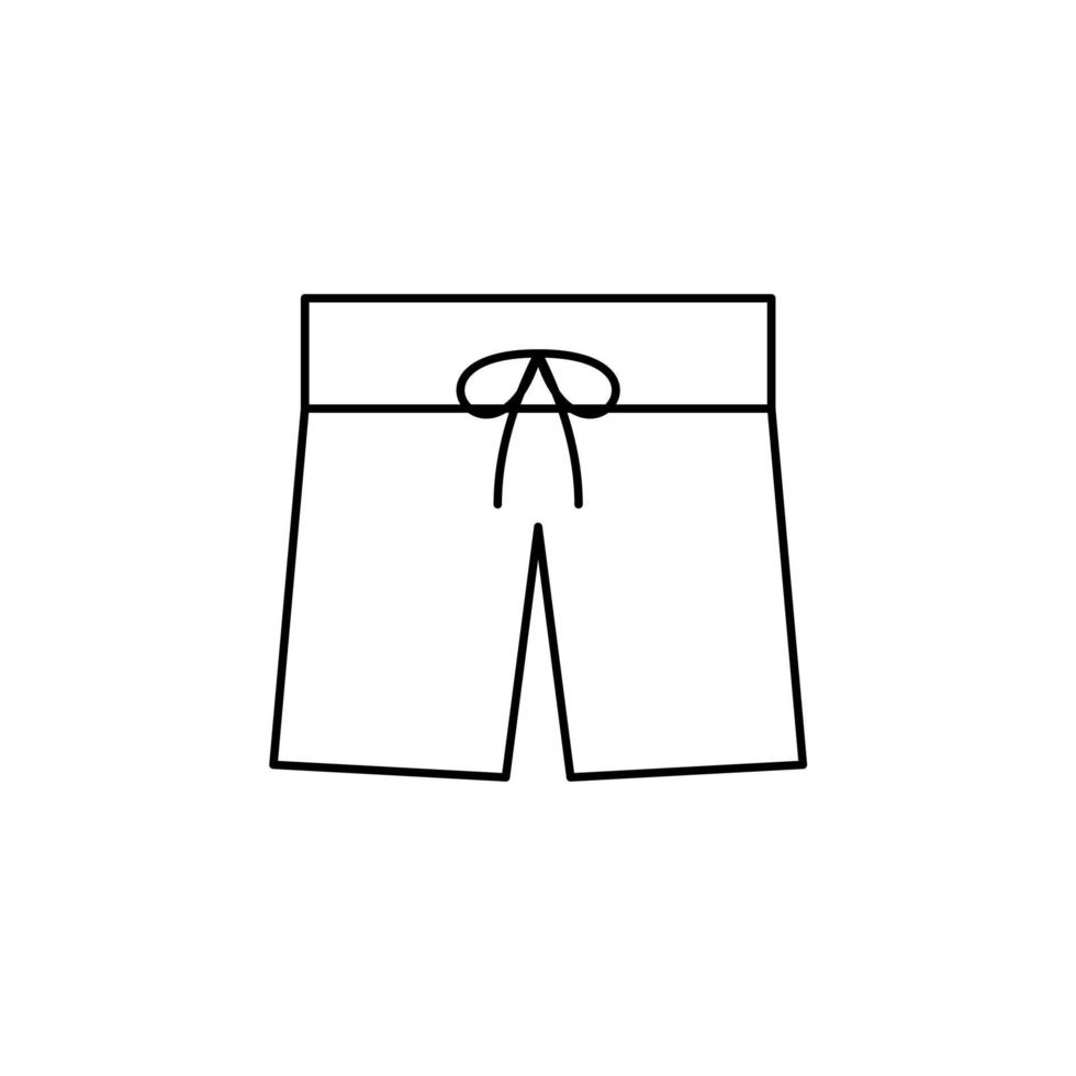 Shorts, lässig, Hose dünne Linie Symbol Vektor Illustration Logo Vorlage. für viele Zwecke geeignet.