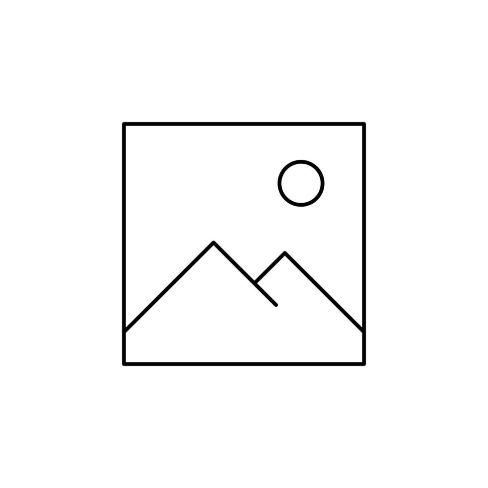 Bild, Galerie, Bild dünne Linie Symbol Vektor Illustration Logo Vorlage. für viele Zwecke geeignet.