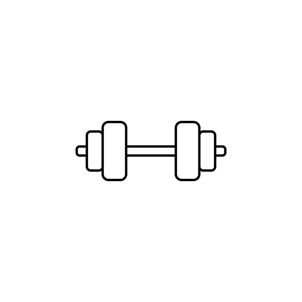 Fitnessstudio, Fitness, Gewicht dünne Linie Symbol Vektor Illustration Logo Vorlage. für viele Zwecke geeignet.