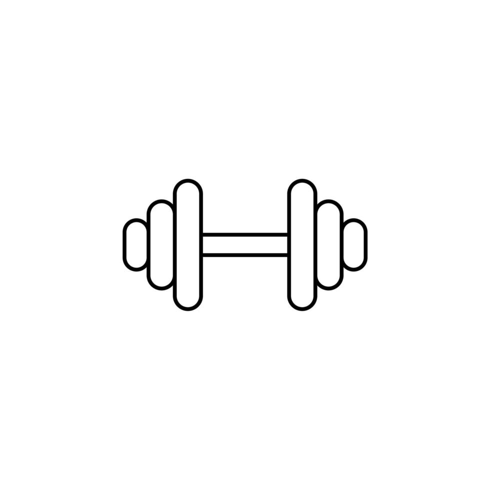 gym, fitness, vikt tunn linje ikon vektor illustration logotyp mall. lämplig för många ändamål.