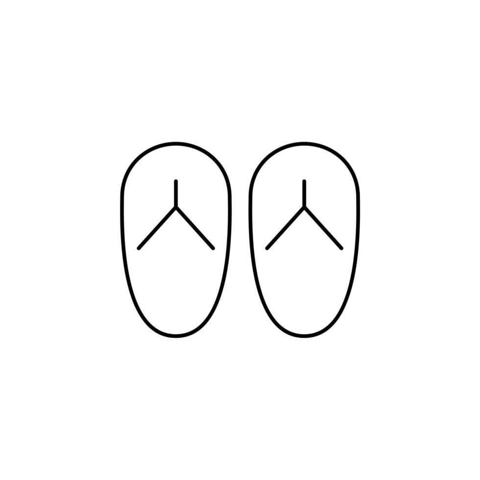 Sandale, Schuhe, Pantoffel dünne Linie Symbol Vektor Illustration Logo Vorlage. für viele Zwecke geeignet.