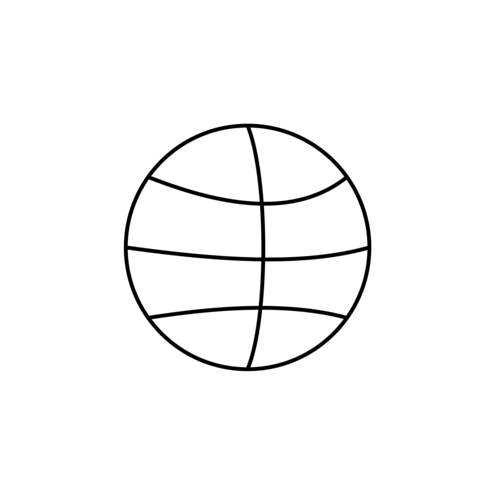 Basketball dünne Linie Symbol Vektor Illustration Logo Vorlage. für viele Zwecke geeignet.