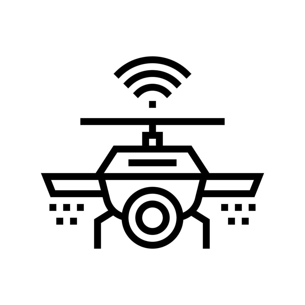 drohne mit wlan und kameralinie symbol vektorillustration vektor