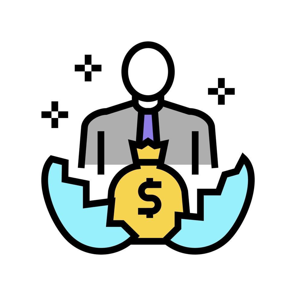 Business Profit Farbe Symbol Vektor Illustration